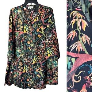 Sahara London Faraway Jungle Silk Tunic Shirt